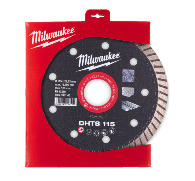 Диск алмазный MILWAUKEE DHTS 115, Ø115мм, (керамогранит, плитка)