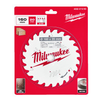 Диск пильний по дереву PFTE MILWAUKEE, Ø160х20х2, 2мм, 24 зуб.