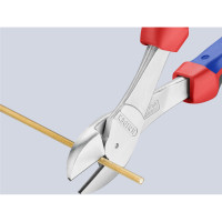 Кусачки боковые (бокорезы) особой мощности, Ø4,6мм, 250мм KNIPEX 74 05 250, хромированные