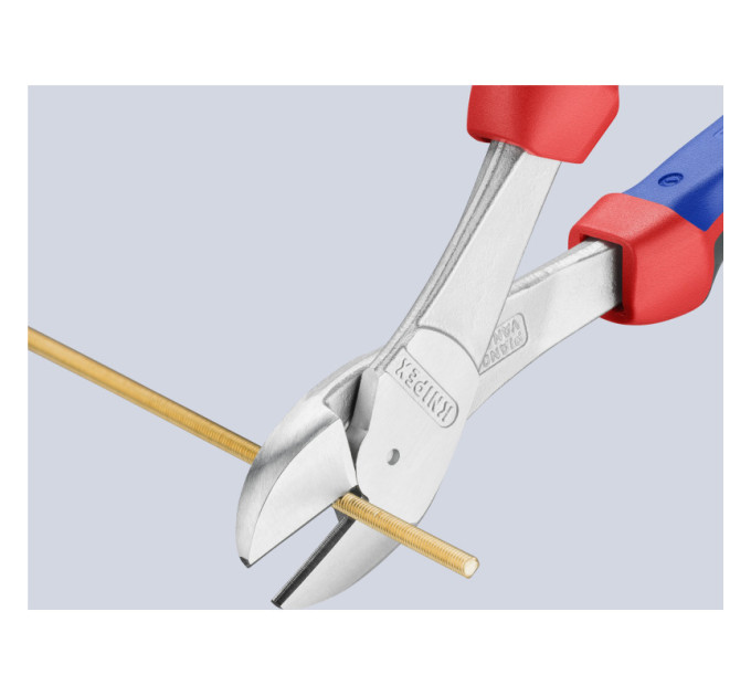 Кусачки боковые (бокорезы) особой мощности, Ø4,6мм, 250мм KNIPEX 74 05 250, хромированные