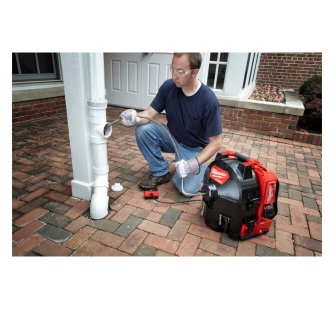 Машина прочистная аккумуляторная ранцевая MILWAUKEE M18 FFSDC10-0 трос 10мм (каркас)