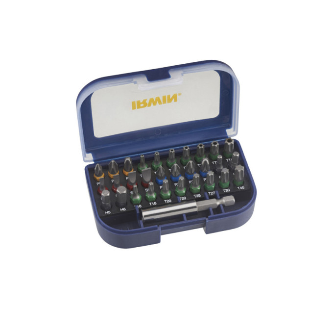 Набор бит Mix 25 мм в компактном кейсе с держателем 31 шт, Irwin IW6062526