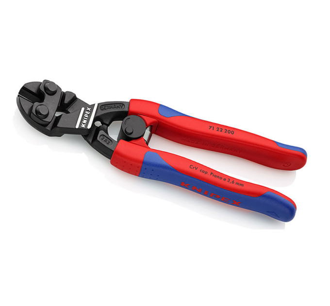 Болторез компактный согнутый под углом, Ø6,0мм CoBolt KNIPEX 71 22 200, фосфатированный
