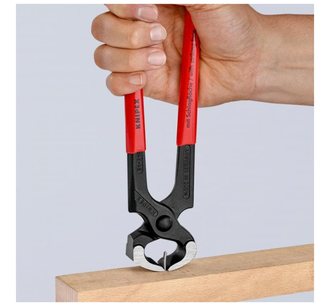 Кусачки-молоток (клещи) для подковки лошадей, 25,5мм KNIPEX 55 00 300, фосфатированные