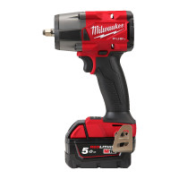 Гайковерт аккумуляторный бесщеточный 3/8'' MILWAUKEE, М18 FMTIW2F38-502X, 813Нм, с кольцом