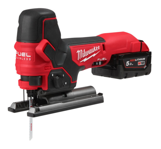 Пила лобзиковая аккумуляторная бесщёточная MILWAUKEE M18 FBJS-502X (ЗУ+2акк.Х5Ач+HDкейс)