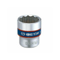 Головка торцевая хромированная 3/8" KING TONY, 21мм (6 гранн.)