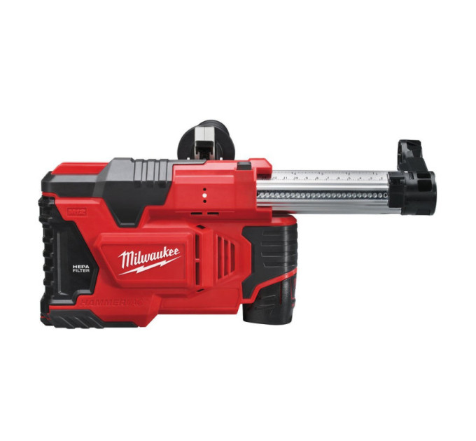 Пылесос аккумуляторный универсальный для перфораторов MILWAUKEE M12 DE-201X (ЗУ+1акк.Х2Ач+HDкейс)