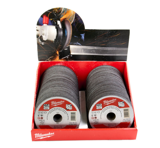 Диск отрезной по металлу MILWAUKEE, SCS 41/115х3 PRO+, Ø115мм, (200шт)