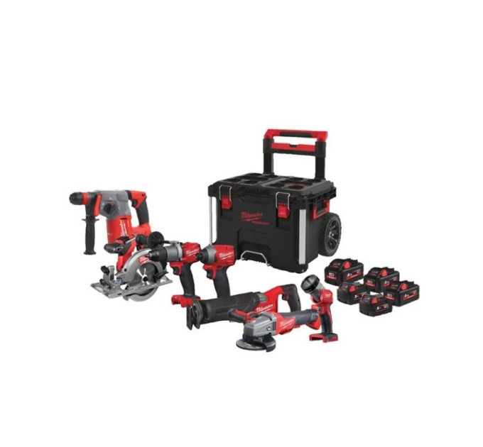 Набір інструментів акумуляторних MILWAUKEE, M18 FPP7B-855P ( дриль-шурупокрут з ударом M18 FDD2-0,