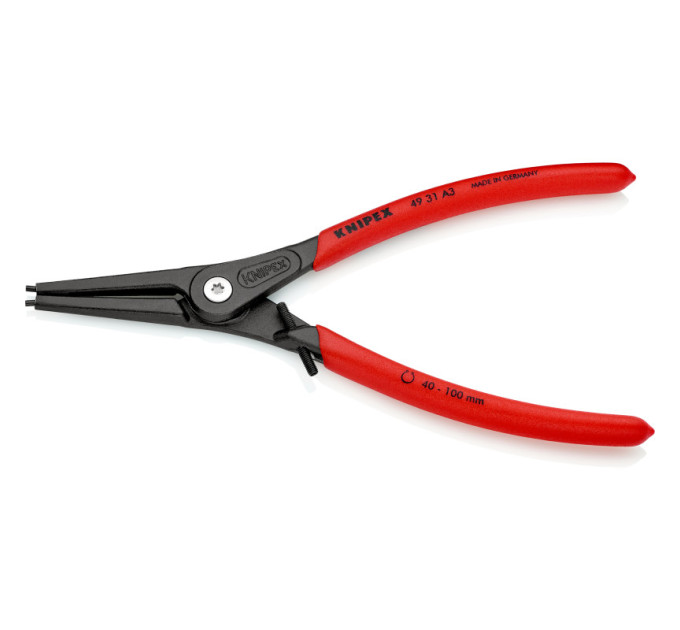 Щипцы прецезионные для наружных стопорных колец прямые, Ø40-100мм KNIPEX 49 31 A3, Ø2,3мм