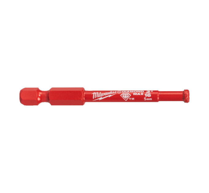 Коронка алмазная Diamond Plus/Max MILWAUKEE, Ø5,0мм (1/4'' Hex) (сверление с водой)