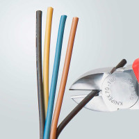 Кусачки боковые (бокорезы), Ø4,0мм, 180мм KNIPEX 70 05 180 T, с страховкой, хромированные