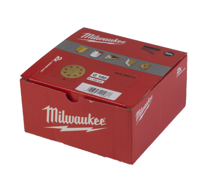 Шліфувальне коло HP MILWAUKEE Ø125/8 HL, зерно 180, (50шт)