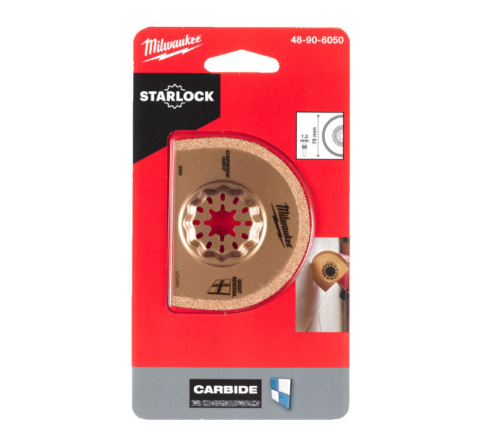 Полотно для мультитула STARLOCK MILWAUKEE, TCG 75х20х1, 2мм (видалення затирання)