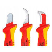 Нож для удаления оболочки кабеля с секторными жилами, 190мм KNIPEX 98 53 13 Нож для удаления оболочки кабеля с секторными жилами, 190мм KNIPEX 98 53 13