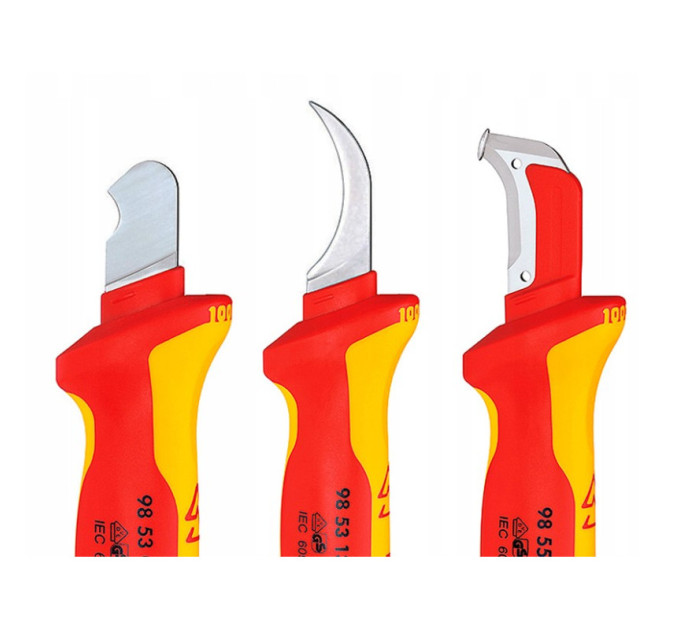 Нож для удаления оболочки кабеля с секторными жилами, 190мм KNIPEX 98 53 13