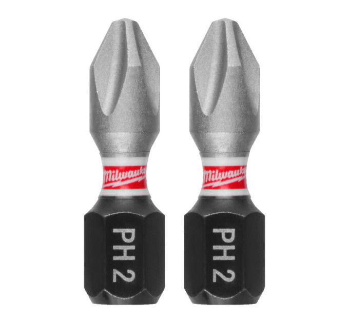 Бита SHOCKWAVE MILWAUKEE, PH2, 25мм, (3шт)