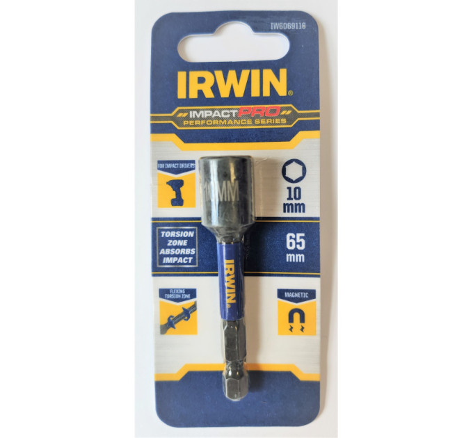Насадка торцевая IMPACT PRO 10 х 65мм, IRWIN