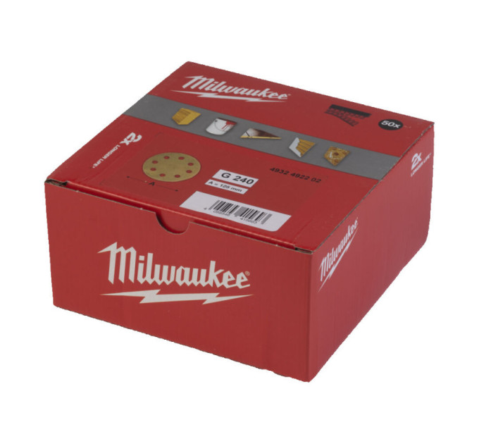 Шліфувальне коло HP MILWAUKEE Ø125/8 HL, зерно 240, (50шт)