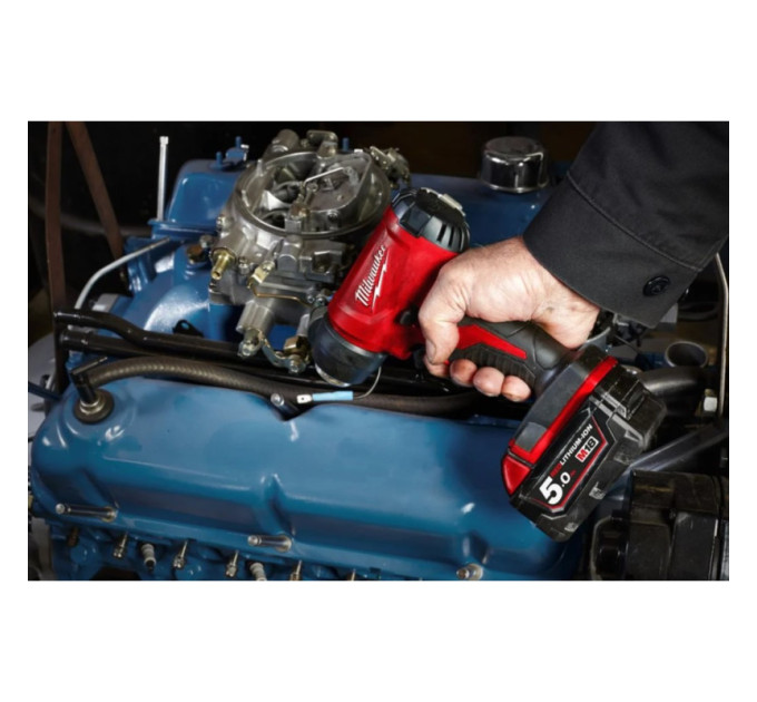 Пистолет горячего воздуха - фен аккумуляторный MILWAUKEE M18 BHG-502C (ЗУ+2акк.Х5Ач+кейс)
