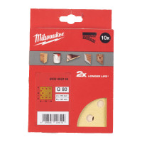 Шліфувальний папір HP MILWAUKEE, 115х107мм HL, зерно 80, (10шт)