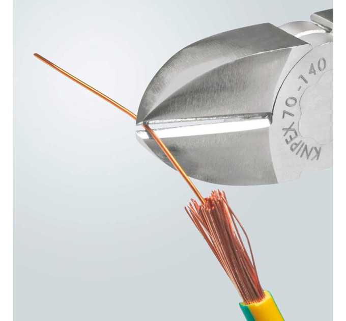 Кусачки боковые (бокорезы), Ø4,0мм, 140мм KNIPEX 70 05 140, хромированные