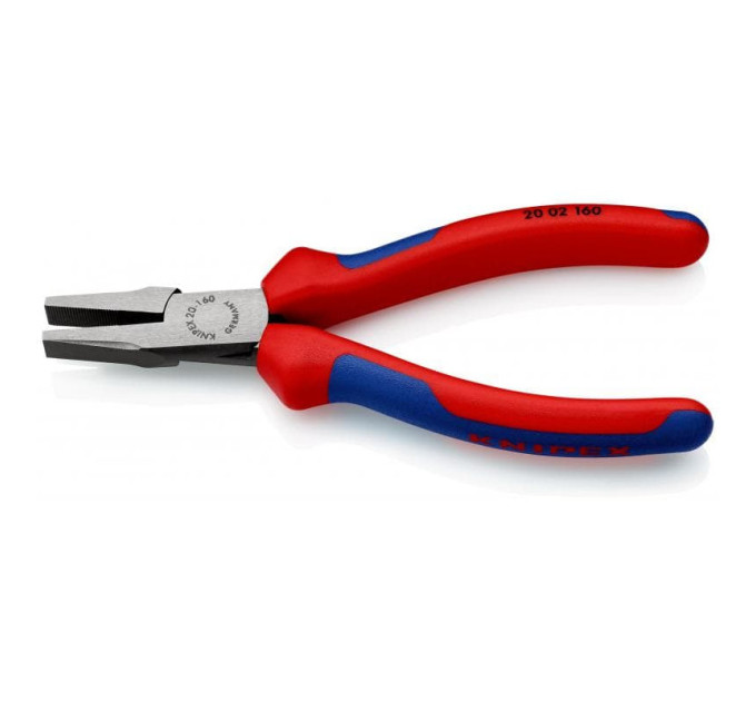 Плоскогубцы с гладкими губками, 160мм KNIPEX 20 02 160, фосфатированные