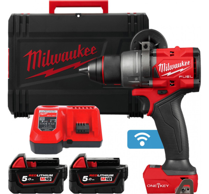 Дриль-шуруповерт акумуляторна безщіткова MILWAUKEE M18 ONEDD3-502X 158Нм (ЗУ+2акк.Х5Ач+HDкейс)