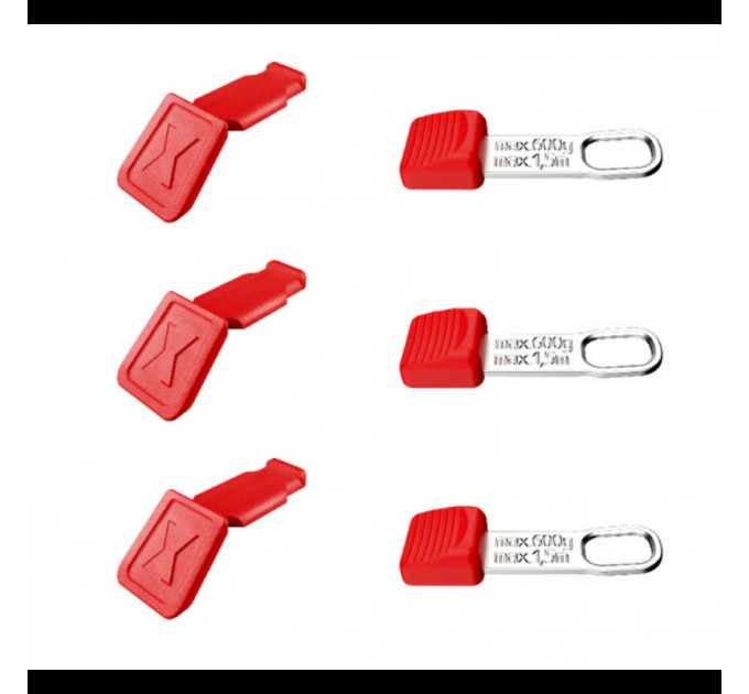Кліпси для стропи безпеки та ручок KNIPEX 00 63 06 TCR Tethered Tool, MIX 3+3шт