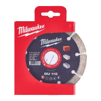 Диск алмазный MILWAUKEE DU 115, Ø115мм (кирпич, бетон) Диск алмазный MILWAUKEE DU 115, Ø115мм (кирпич, бетон)