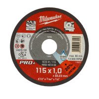 Диск отрезной по металлу MILWAUKEE, SCS 41/115х1 PRO+, Ø115мм