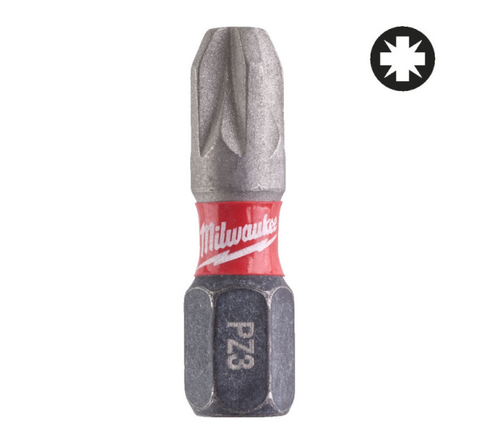 Бита SHOCKWAVE MILWAUKEE, PZ3, 25мм, (2шт)