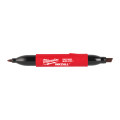 Маркер для стройплощадки INKZALL Double Tip MILWAUKEE, тонкий/скошенный, черный (48223113)