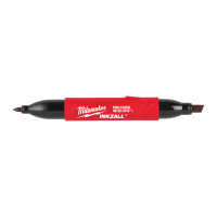 Маркер для стройплощадки INKZALL Double Tip MILWAUKEE, тонкий/скошенный, черный (48223113)
