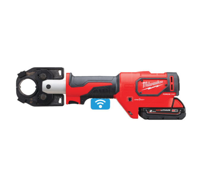 Обжимник гидравлический аккумуляторный для кабелей MILWAUKEE M18 HCCT-201C ONE-KEY (ЗУ+1Х2Ач+кейс)