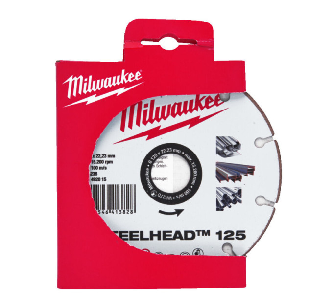 Диск алмазный Speedcross STEELHEAD™ 125 MILWAUKEE, Ø125мм, (металл, нержавейка)