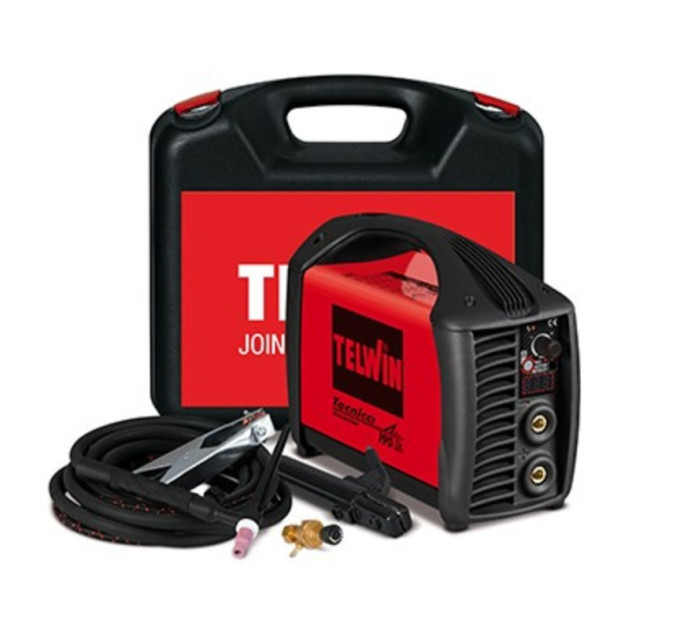 Аппарат аргонно-дуговой сварки Telwin TECNICA 190 TIG/MMA DC LIFT VRD PL.C.CASE