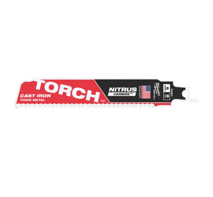 Полотно для сабельных пил TORCH CARBIDE NITRUS MILWAUKEE, 150х3,1мм, (металл)