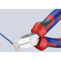 Кусачки боковые (бокорезы) для электроники, Ø3,0мм, 125мм KNIPEX 76 05 125, хромированные