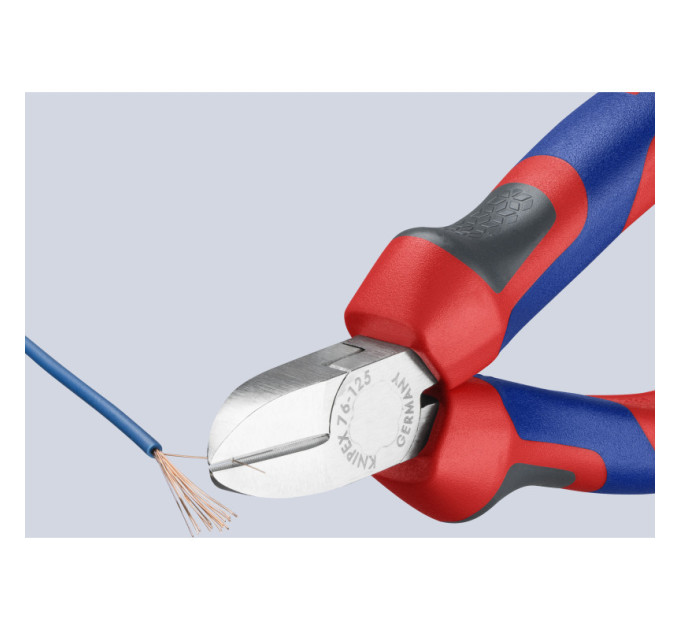 Кусачки боковые (бокорезы) для электроники, Ø3,0мм, 125мм KNIPEX 76 05 125, хромированные