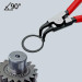 Щипцы для наружных стопорных колец загнутые 90°, Ø19-60мм KNIPEX 46 21 A21 SB,Ø1,8мм фосфатированные