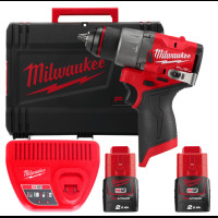 Дриль-шуруповерт акумуляторна безщіткова MILWAUKEE M12 FDD2-202X (37Нм)(ЗУ+2акк.Х2Ач+HDкейс) Дриль-шуруповерт акумуляторна безщіткова MILWAUKEE M12 FDD2-202X (37Нм)(ЗУ+2акк.Х2Ач+HDкейс)