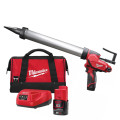 Пистолет для герметика аккумуляторный MILWAUKEE M12 PCG/600A-201B (600мл) (ЗУ+1акк.Х2Ач+сумка)