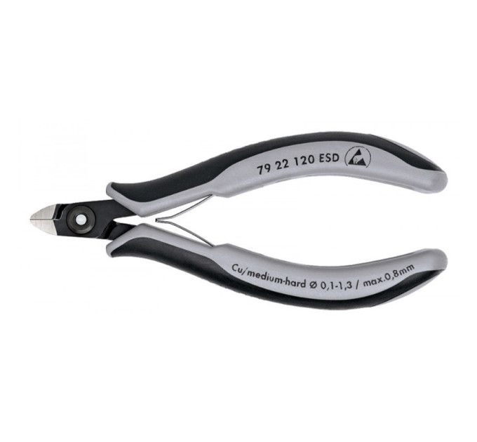 Прецизійні кусачки бокові для електроніки KNIPEX 79 22 120 ESD