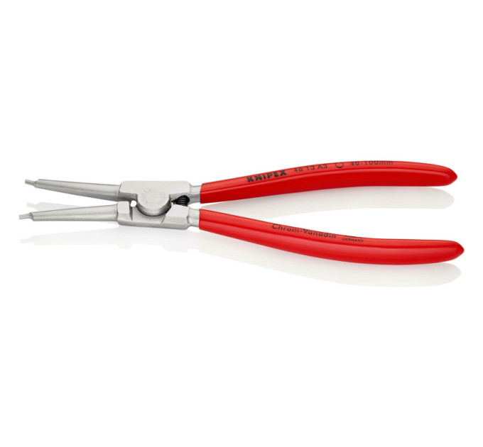 Щипцы для наружных стопорных колец прямые, Ø40-100мм KNIPEX 46 13 A3, Ø2,3мм хромированные