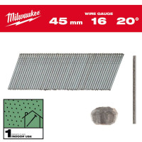 Набор гвоздей для нейлера 15G/20°/32мм (2000 шт) MILWAUKEE Набор гвоздей для нейлера 15G/20°/32мм (2000 шт) MILWAUKEE