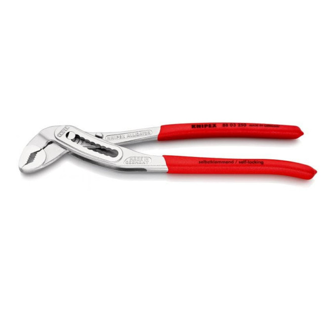 Клещи сантехнические переставные силовые Ø50мм Aligator KNIPEX 88 03 250. хромированные