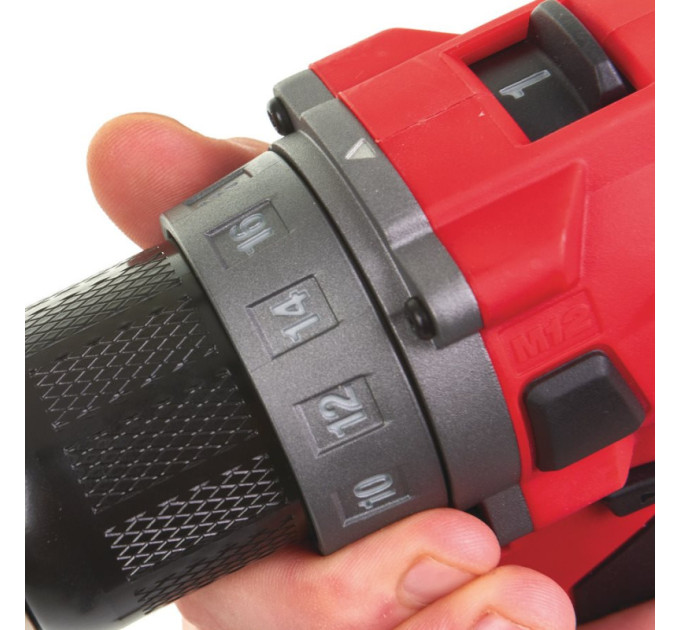 Дрель-шуруповёрт аккумуляторная бесщёточная MILWAUKEE M12 FDD-0 (44Нм) (каркас)