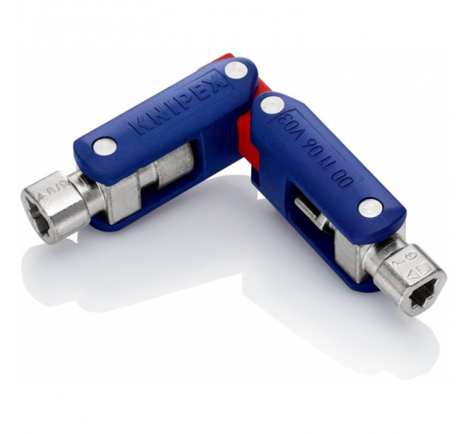 Ключ крестовой для электрошкафов и систем запирания DoubleJoint 89мм KNIPEX 00 11 06 V03